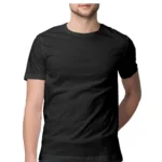 Black Mens Round Neck T-shirt