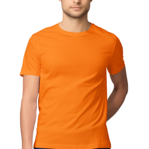 orange mens crew neck t shirts