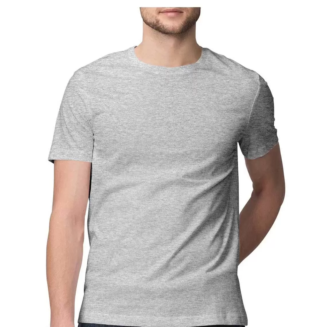 Melenga Grey Mens Round Neck T-shirt