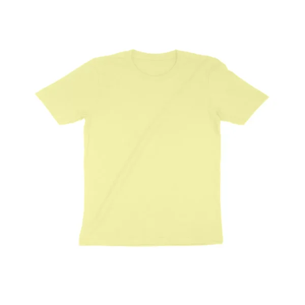 Kids Round Neck Boys T-Shirt Half Sleeves | Comfortable Stylish Plain Solid Color Sweatshirt in yellow Color