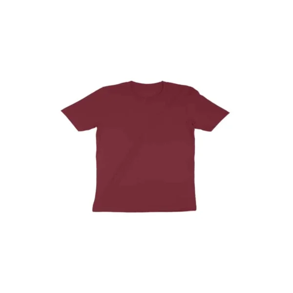Toddler’s Round Neck T-shirt | Unisex Kids Regular Fit Cotton Round Neck Half Sleeve Maroon Tshirt