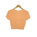Women’s Crop Tops | Bio Finish Slim Fit Crop T-shirt - Mustard Yellow