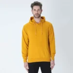 Hoodies for Men | Cotton Hoodie | Mens Hoodies in Black - Golden Yellow