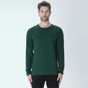 Men’s Long Sleeve T-shirt| Collar Tshirts | Half Sleeves | Plain-Regular Fit - Olive Green