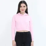 Women’s Crop Hoodies | Fashion Women & Girl Stylish - Light Pink