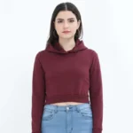 Women’s Crop Hoodies | Fashion Women & Girl Stylish - Maroon
