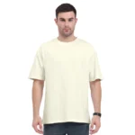 Oversized T-shirts | Collar Tshirts | Half Sleeves | Plain-Regular Fit - Off-White