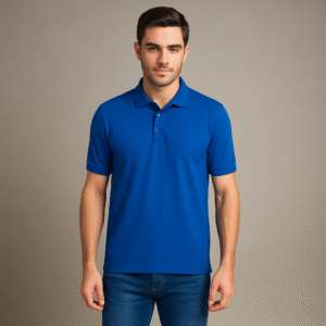 blue men polo tshirt