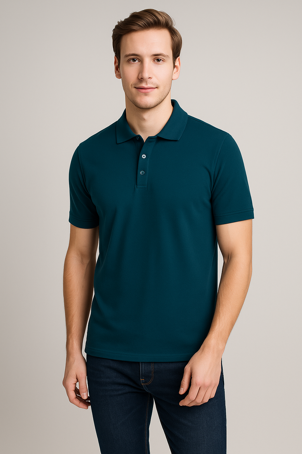 petrol blue men polo tshirt
