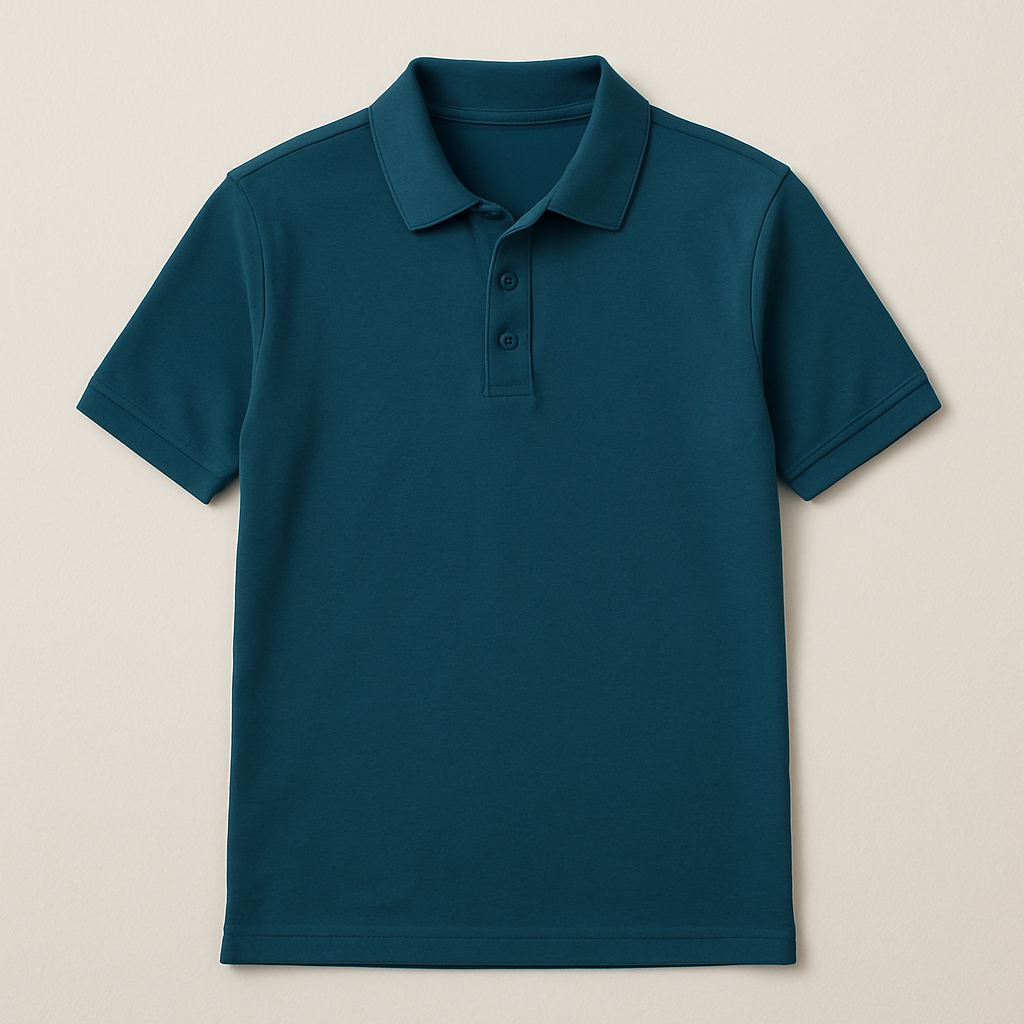 petrol blue men polo tshirt