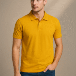 mustard yellow men polo tshirt