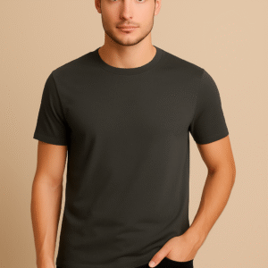 Charcole Grey Mens Round Neck T-shirt