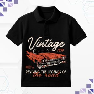 Vintage Printed Black T-Shirt for Men – Casual Wear