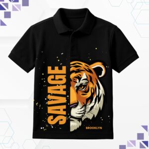Savage Printed Black T-Shirt for Men – Casual Wear