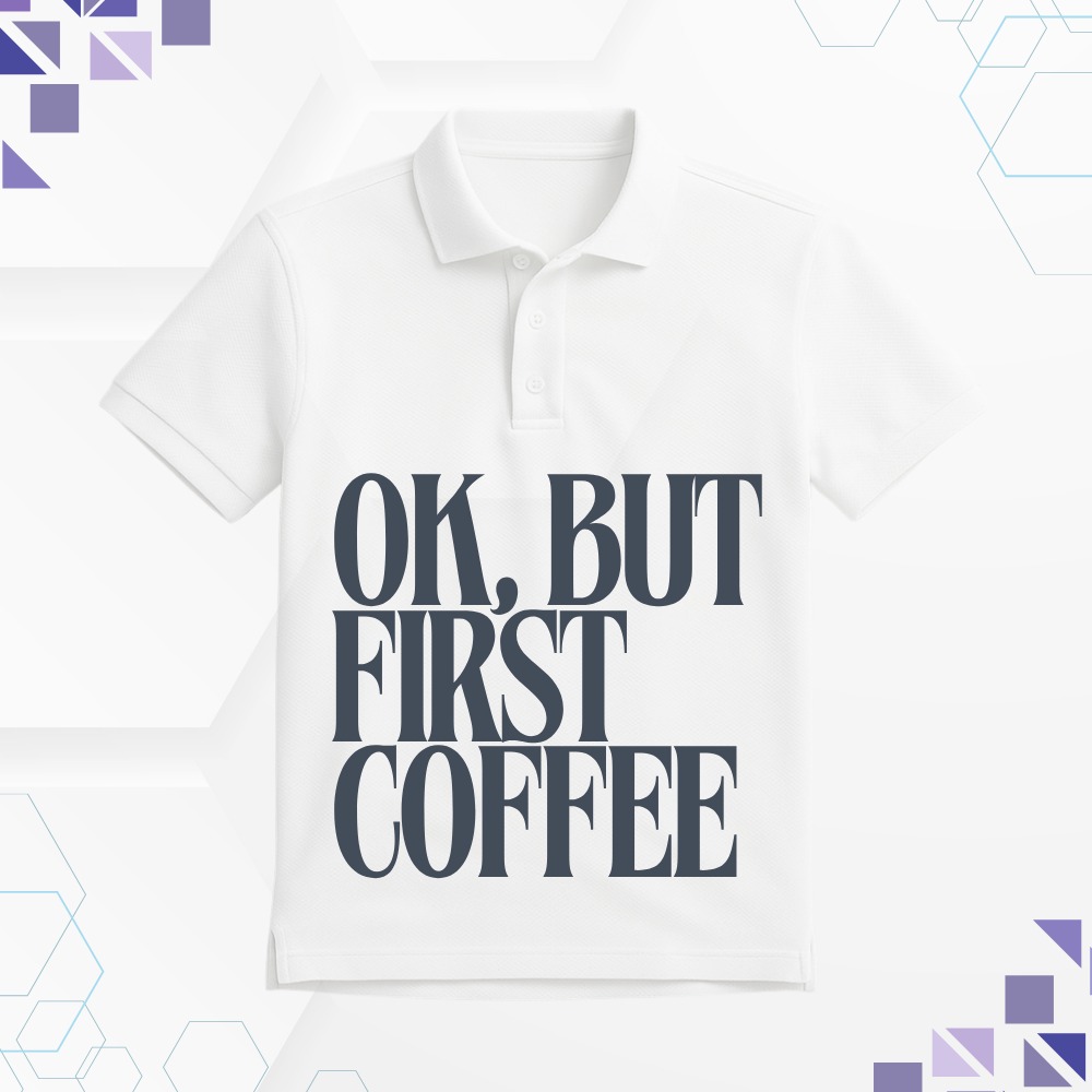 First Coffee Printed White T-Shirt for Men – Casual Wear