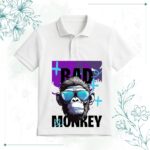Bad Monkey Printed White T-Shirt for Men – Casual Wear