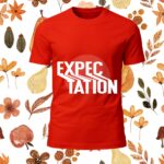 Expectation Printed Red T-Shirt for Men – Casual Wear