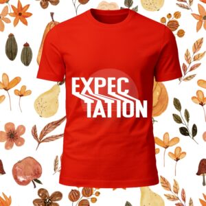 Expectation Printed Red T-Shirt for Men – Casual Wear