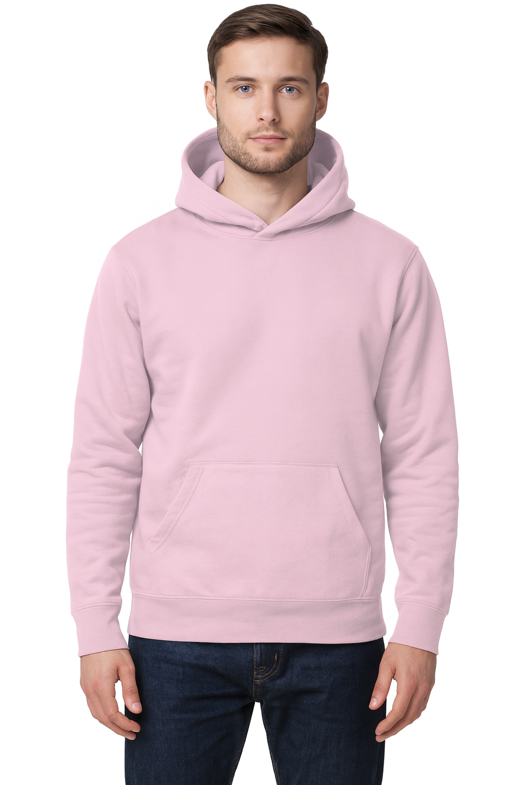Hoodies for Men | Cotton Hoodie | Mens Hoodies in Black - Light Pink