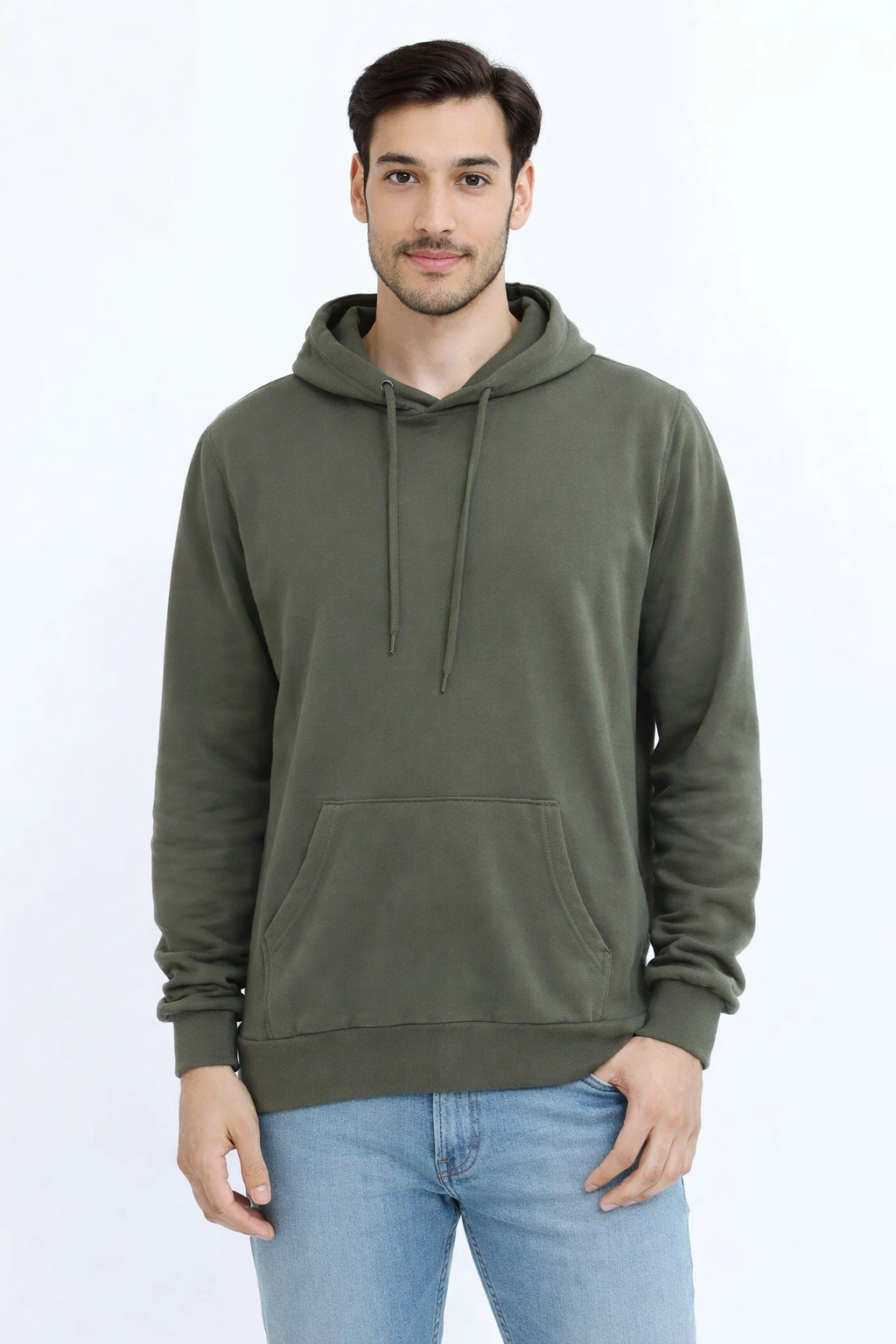 Mens Ultra soft, extra durable Essential Olive Green Sweatshirts